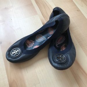 Navy Tory Burch Ballet Flats. Size 9.5